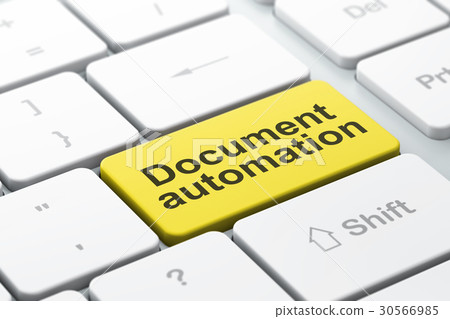Finance concept: Document Automation on computer 30566985