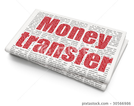 Business concept: Money Transfer on Newspaper 30566986
