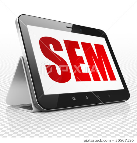 Marketing concept: Tablet Computer with SEM on 30567150
