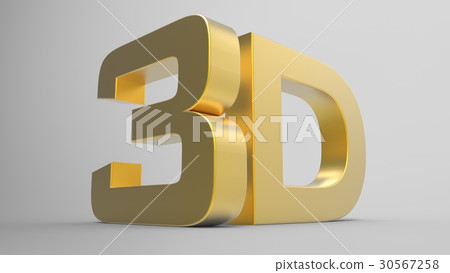 3D logo isolated on gray background with 3D logo isolated on gray background with 30567258