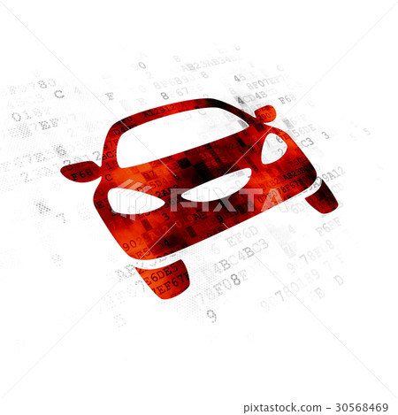 Vacation concept: Car on Digital background Vacation concept: Car on Digital background 30568469