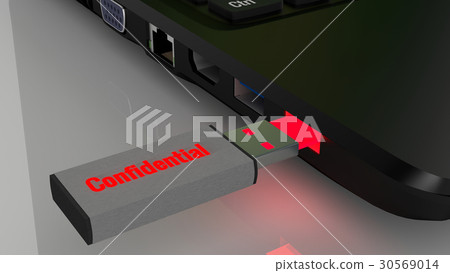 Confidential data copied on usb stick from laptop 30569014