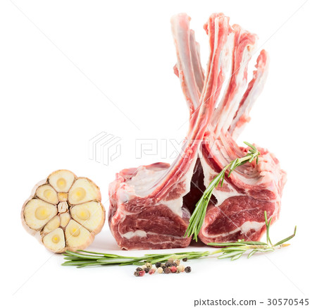 Racks of lamb, ready for cooking 30570545