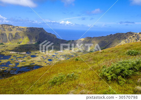 Rano Kau volcano crater in Easter Island 30570798