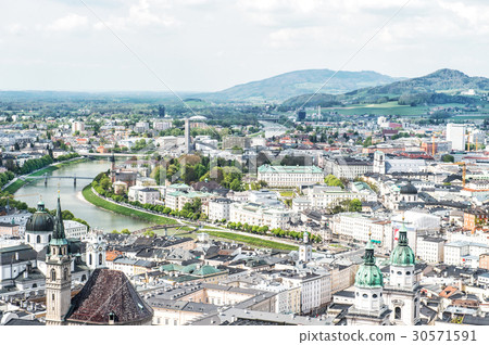 Panoramic view Salzburg from Festung Hohensalzburg 30571591