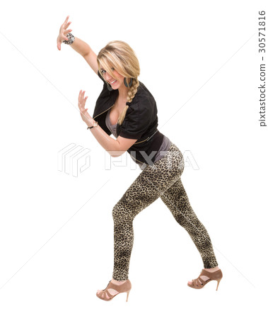 Sexy young woman in a leggings and jacket Sexy young woman in a leggings and jacket 30571816