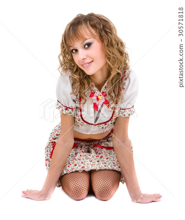 Sexy young woman in a little dress, isolated on Sexy young woman in a little dress, isolated on 30571818