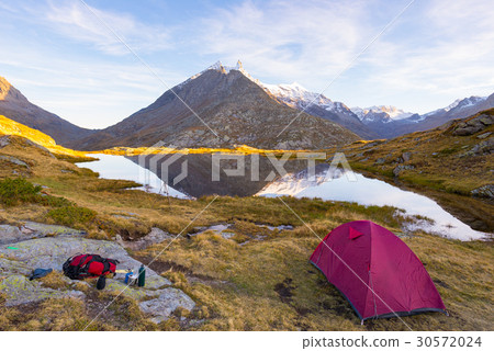 mountain alps tent