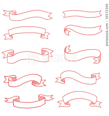 Ribbon title red - Stock Illustration [30572309] - PIXTA