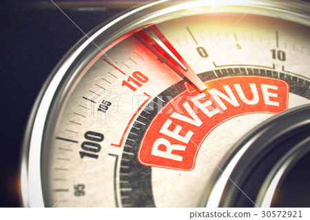 Revenue - Text on Conceptual Balance with Red Revenue - Text on Conceptual Balance with Red 30572921