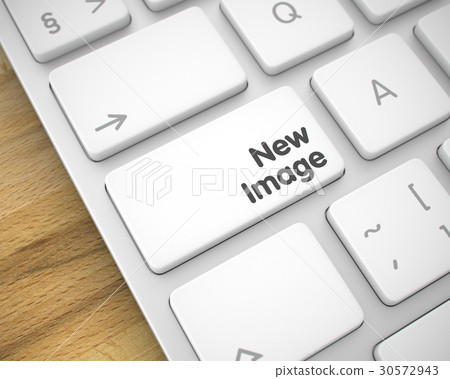 New Image - Message on the White Keyboard Button 30572943
