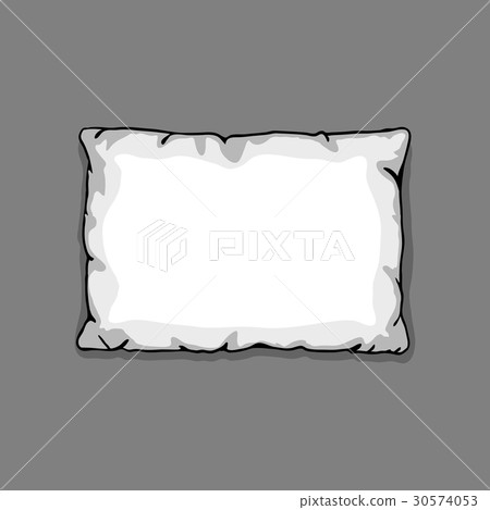 Bed pillow template isolated on gray background Bed pillow template isolated on gray background 30574053