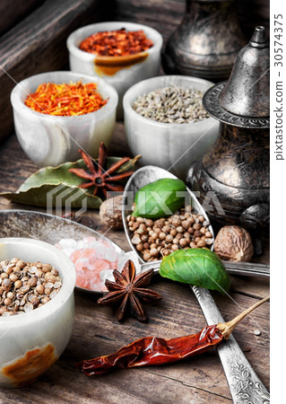 set of Indian spices 30574375