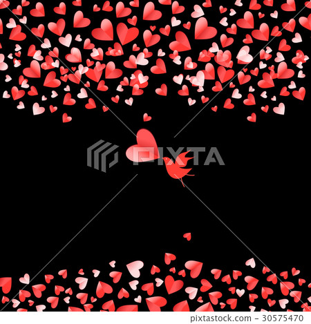 Heart shape pink and red vector Valentines Day - Stock Illustration ...