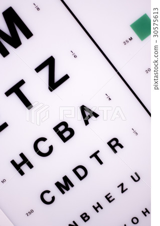 Optician eye test chart Optician eye test chart 30575613