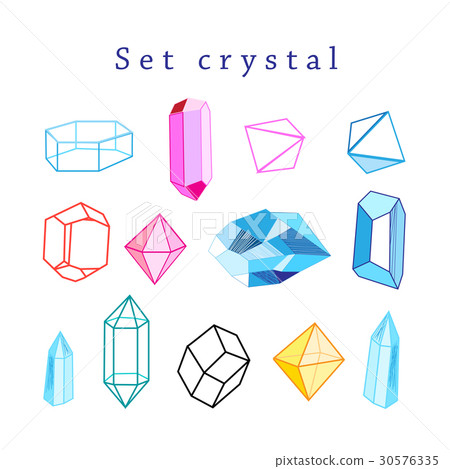 Vector set of crystals - Stock Illustration [30576335] - PIXTA