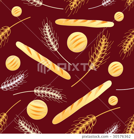 Bright pattern with bread Bright pattern with bread 30576362