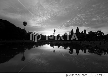 柬埔寨吳哥窟廢墟晨光 30577935