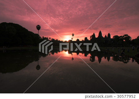 柬埔寨吳哥窟廢墟晨光 30577952