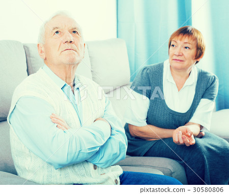 Elderly couple quarrel Elderly couple quarrel 30580806