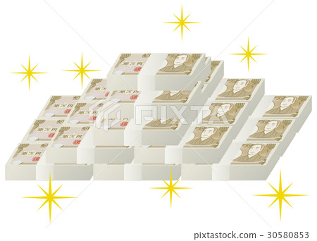 A large stack of 10,000 yen bills in Japan A large stack of 10,000 yen bills in Japan 30580853