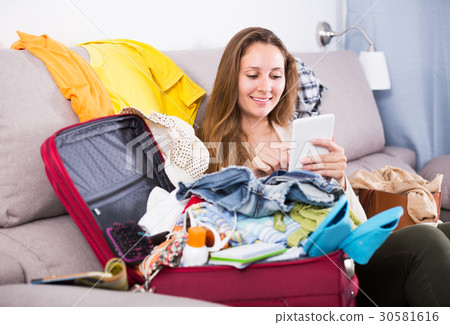 Woman getting ready for holidays 30581616