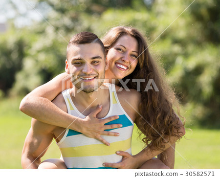 Loving couple in the park 30582571