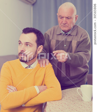 Aged father teaches his son Aged father teaches his son 30583806