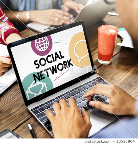 Technology social media connection icons 30583904