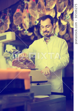 Male, butcher’s, seller 30586275