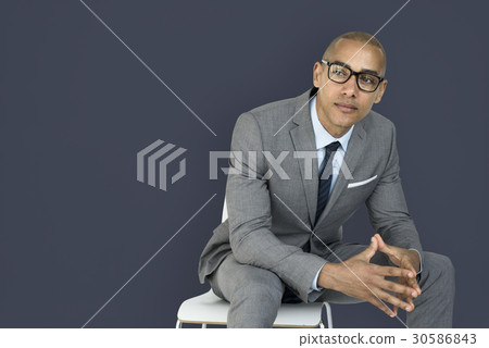 African Descent Business Man Thinking Concept African Descent Business Man Thinking Concept 30586843