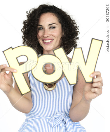 Studio People Shoot Portrait Isolated on White 30587268