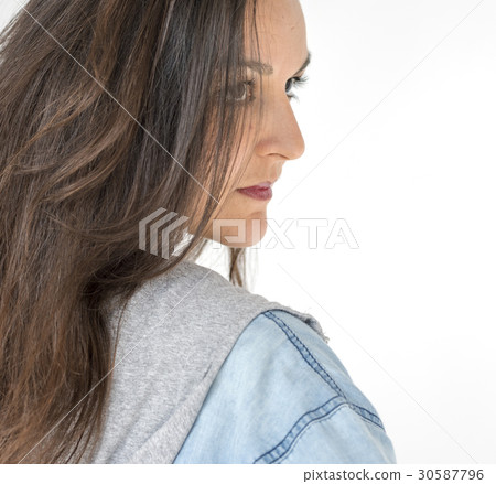 Woman Serious Face Expression Emotion Woman Serious Face Expression Emotion 30587796
