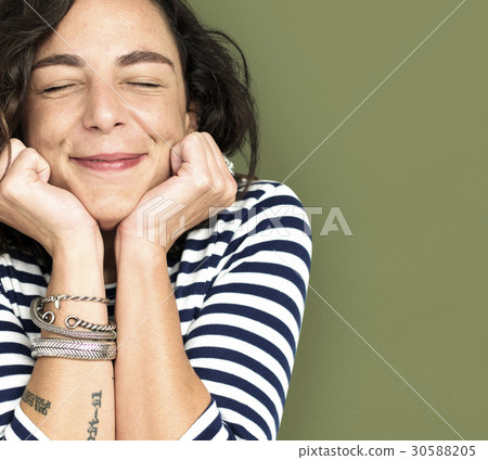 Woman Smile Emotion Expression Studio Portrait Woman Smile Emotion Expression Studio Portrait 30588205