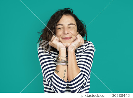 Caucasian White Girl Smiling Beautiful Caucasian White Girl Smiling Beautiful 30588443