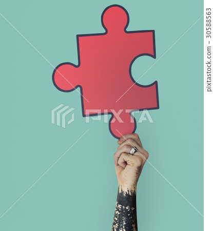Human Hand Holding Jigsaw Puzzle Human Hand Holding Jigsaw Puzzle 30588563