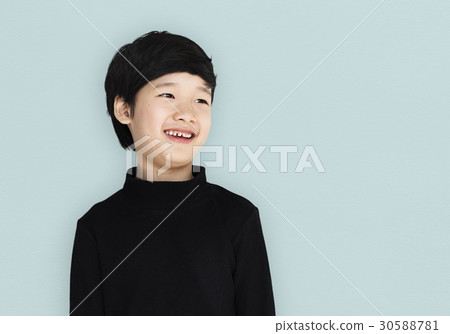 Asian ethnicity boy with a black shirt Asian ethnicity boy with a black shirt 30588781