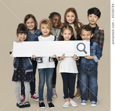 A children are holding a search sign A children are holding a search sign 30588784