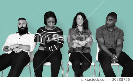 Diverse People Friends Use Mobile Phone 30588796