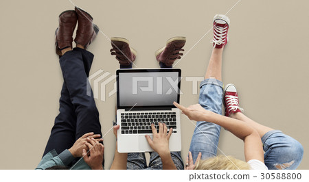 Adult People Use Tablet Mobile Phone Studio Adult People Use Tablet Mobile Phone Studio 30588800