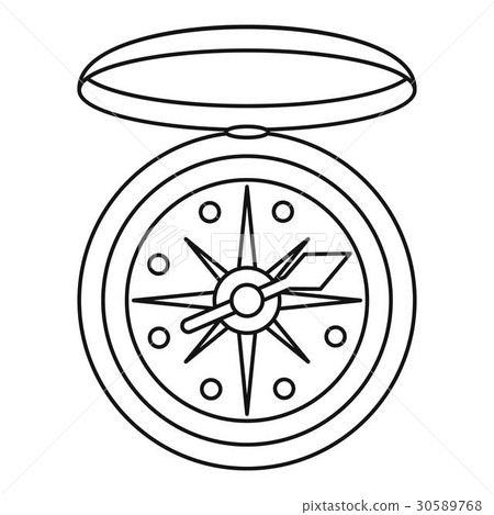 Compass icon, outline style - Stock Illustration [30589768] - PIXTA