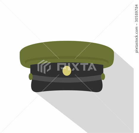 Military hat icon, flat style Military hat icon, flat style 30589784