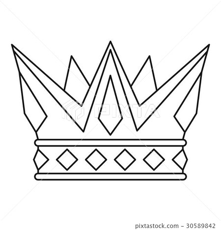 Cog crown icon, outline style 30589842