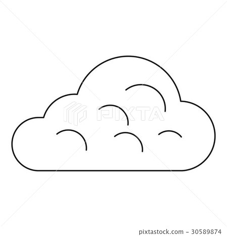 Rainy Cloud Icon Outline Style Stock Illustration Pixta