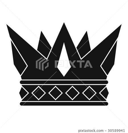 Cog crown icon, simple style Cog crown icon, simple style 30589941
