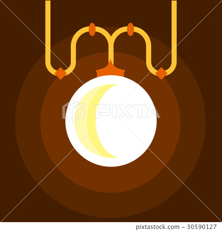 Chandelier icon, flat style 30590127