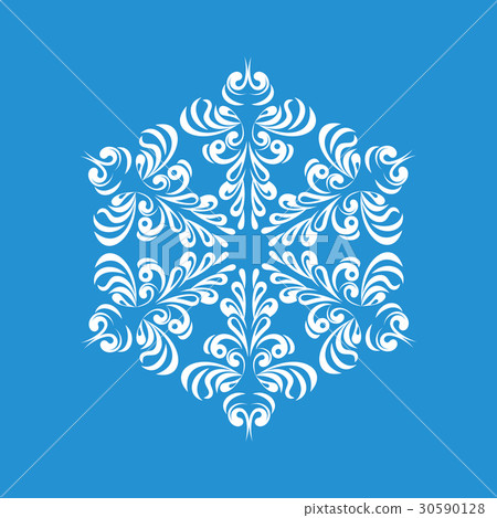 Melting snowflake icon, simple style 30590128