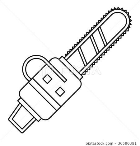 Chainsaw icon, outline style 30590381