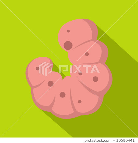 Maggot worm icon, flat style 30590441