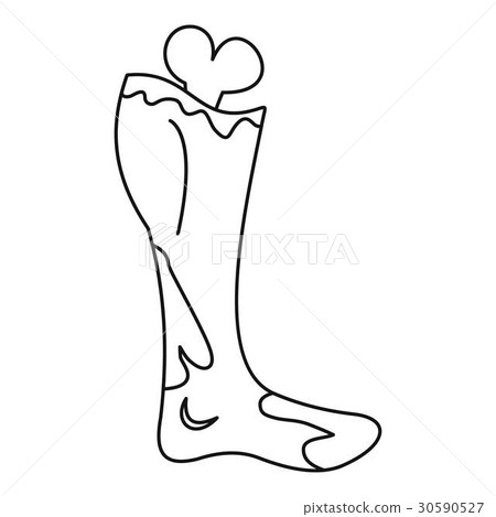 Dead man leg icon, outline style 30590527